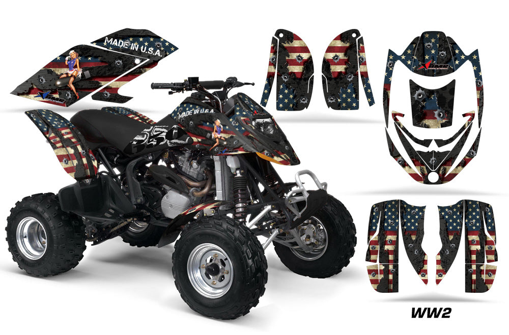 ATV Graphics Kit Decal Quad Wrap For Can-Am Bombardier DS650 DS 650 WW2 BOMBER-atv motorcycle utv parts accessories gear helmets jackets gloves pantsAll Terrain Depot