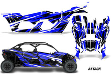 Load image into Gallery viewer, Full Graphics Kit Decal Wrap For Can-Am Maverick X3 MAX DS RS 4D 2016+ ATTACK BLUE-atv motorcycle utv parts accessories gear helmets jackets gloves pantsAll Terrain Depot