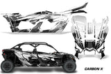 Full Graphics Kit Decal Wrap For Can-Am Maverick X3 MAX DS RS 4D 2016+ CARBONX BLACK