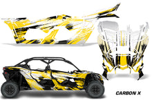 Load image into Gallery viewer, Full Graphics Kit Decal Wrap For Can-Am Maverick X3 MAX DS RS 4D 2016+ CARBONX YELLOW-atv motorcycle utv parts accessories gear helmets jackets gloves pantsAll Terrain Depot