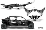 Half Graphics Kit Decal Wrap For Can-Am Maverick X3 MAX DS RS 4D 2016+ EMPIRE BLACK