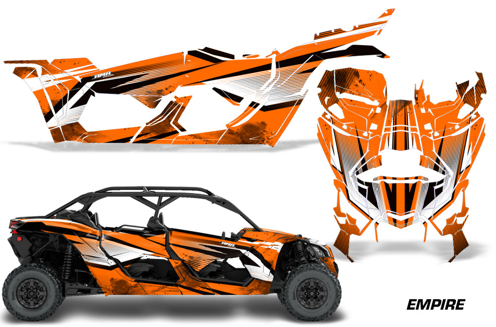 Full Graphics Kit Decal Wrap For Can-Am Maverick X3 MAX DS RS 4D 2016+ EMPIRE ORANGE-atv motorcycle utv parts accessories gear helmets jackets gloves pantsAll Terrain Depot
