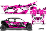 Full Graphics Kit Decal Wrap For Can-Am Maverick X3 MAX DS RS 4D 2016+ EMPIRE PINK