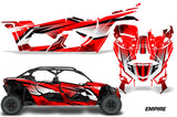 Full Graphics Kit Decal Wrap For Can-Am Maverick X3 MAX DS RS 4D 2016+ EMPIRE RED