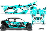 Full Graphics Kit Decal Wrap For Can-Am Maverick X3 MAX DS RS 4D 2016+ EMPIRE TEAL