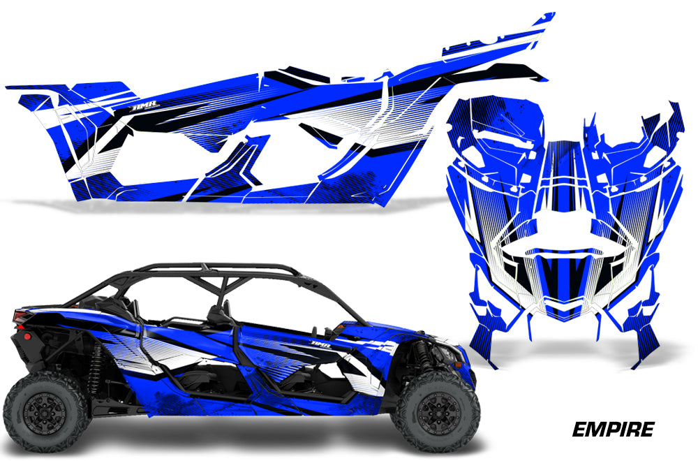 Full Graphics Kit Decal Wrap For Can-Am Maverick X3 MAX DS RS 4D 2016+ EMPIRE BLUE-atv motorcycle utv parts accessories gear helmets jackets gloves pantsAll Terrain Depot