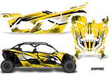 Full Graphics Kit Decal Wrap For Can-Am Maverick X3 MAX DS RS 4D 2016+ EMPIRE YELLOW