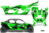 Full Graphics Kit Decal Wrap For Can-Am Maverick X3 MAX DS RS 4D 2016+ FADE GREEN