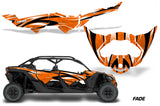 Half Graphics Kit Decal Wrap For Can-Am Maverick X3 MAX DS RS 4D 2016+ FADE ORANGE