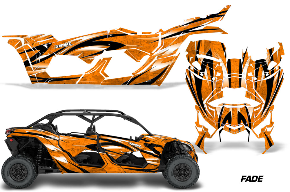 Full Graphics Kit Decal Wrap For Can-Am Maverick X3 MAX DS RS 4D 2016+ FADE ORANGE-atv motorcycle utv parts accessories gear helmets jackets gloves pantsAll Terrain Depot