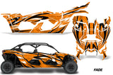Full Graphics Kit Decal Wrap For Can-Am Maverick X3 MAX DS RS 4D 2016+ FADE ORANGE