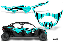 Load image into Gallery viewer, Half Graphics Kit Decal Wrap For Can-Am Maverick X3 MAX DS RS 4D 2016+ FADE TEAL-atv motorcycle utv parts accessories gear helmets jackets gloves pantsAll Terrain Depot