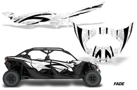 Half Graphics Kit Decal Wrap For Can-Am Maverick X3 MAX DS RS 4D 2016+ FADE WHITE-atv motorcycle utv parts accessories gear helmets jackets gloves pantsAll Terrain Depot