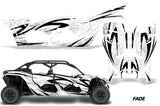 Full Graphics Kit Decal Wrap For Can-Am Maverick X3 MAX DS RS 4D 2016+ FADE WHITE