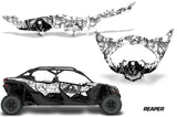 Half Graphics Kit Decal Wrap For Can-Am Maverick X3 MAX DS RS 4D 2016+ REAPER WHITE