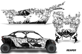 Full Graphics Kit Decal Wrap For Can-Am Maverick X3 MAX DS RS 4D 2016+ REAPER WHITE-atv motorcycle utv parts accessories gear helmets jackets gloves pantsAll Terrain Depot