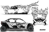 Full Graphics Kit Decal Wrap For Can-Am Maverick X3 MAX DS RS 4D 2016+ REAPER WHITE
