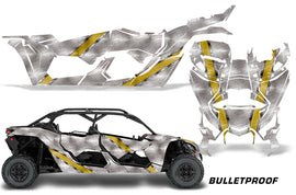 Full Graphics Kit Decal Wrap For Can-Am Maverick X3 MAX DS RS 4D 2016+ BULLETPROOF YELLOW-atv motorcycle utv parts accessories gear helmets jackets gloves pantsAll Terrain Depot