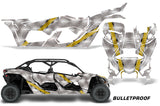 Full Graphics Kit Decal Wrap For Can-Am Maverick X3 MAX DS RS 4D 2016+ BULLETPROOF YELLOW