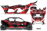 Full Graphics Kit Decal Wrap For Can-Am Maverick X3 MAX DS RS 4D 2016+ NUKE RED