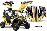 UTV Graphics Kit Decal Wrap For Can-Am BRP Maverick 1000 X/XT 2013-2016 SLASH YELLOW BLACK
