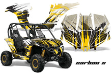 Load image into Gallery viewer, UTV Graphics Kit Decal Wrap For Can-Am BRP Maverick 1000 X/XT 2013-2016 CARBONX YELLOW-atv motorcycle utv parts accessories gear helmets jackets gloves pantsAll Terrain Depot