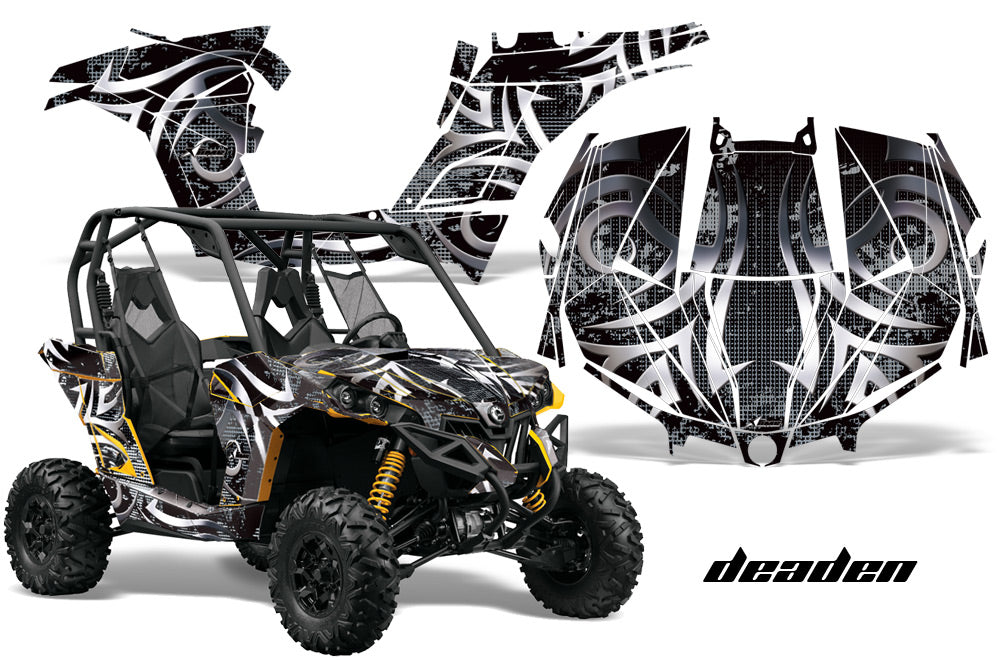 UTV Graphics Kit Decal Wrap For Can-Am BRP Maverick 1000 X/XT 2013-2016 DEADEN BLACK-atv motorcycle utv parts accessories gear helmets jackets gloves pantsAll Terrain Depot