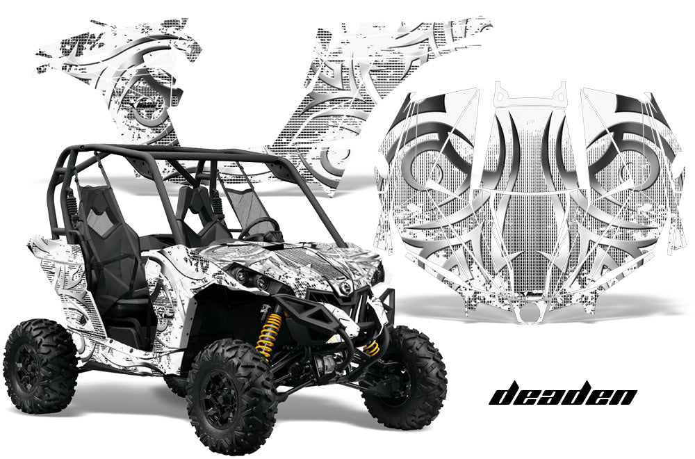 UTV Graphics Kit Decal Wrap For Can-Am BRP Maverick 1000 X/XT 2013-2016 DEADEN WHITE-atv motorcycle utv parts accessories gear helmets jackets gloves pantsAll Terrain Depot