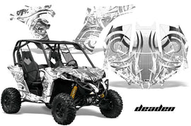 UTV Graphics Kit Decal Wrap For Can-Am BRP Maverick 1000 X/XT 2013-2016 DEADEN WHITE-atv motorcycle utv parts accessories gear helmets jackets gloves pantsAll Terrain Depot