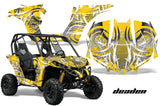 UTV Graphics Kit Decal Wrap For Can-Am BRP Maverick 1000 X/XT 2013-2016 DEADEN YELLOW