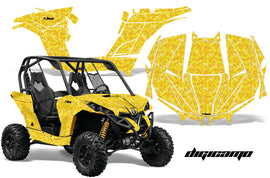 UTV Graphics Kit Decal Wrap For Can-Am BRP Maverick 1000 X/XT 2013-2016 DIGICAMO YELLOW-atv motorcycle utv parts accessories gear helmets jackets gloves pantsAll Terrain Depot