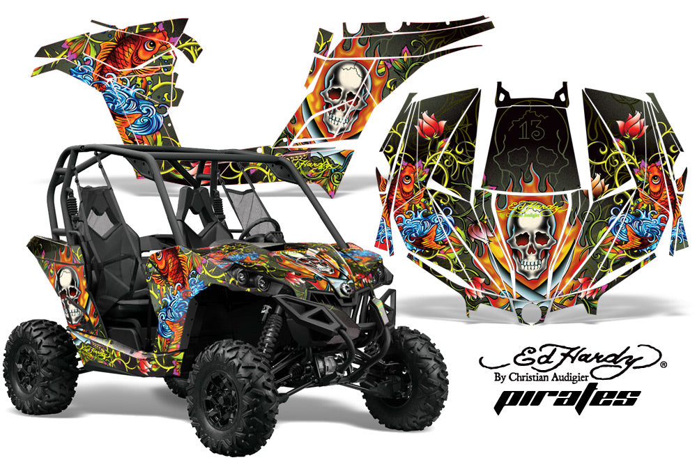 UTV Graphics Kit Decal Wrap For Can-Am BRP Maverick 1000 X/XT 2013-2016 EDHP GREEN-atv motorcycle utv parts accessories gear helmets jackets gloves pantsAll Terrain Depot