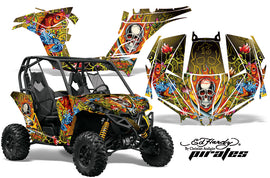 UTV Graphics Kit Decal Wrap For Can-Am BRP Maverick 1000 X/XT 2013-2016 EDHP YELLOW-atv motorcycle utv parts accessories gear helmets jackets gloves pantsAll Terrain Depot