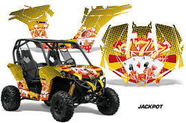 UTV Graphics Kit Decal Wrap For Can-Am BRP Maverick 1000 X/XT 2013-2016 JACKPOT YELLOW-atv motorcycle utv parts accessories gear helmets jackets gloves pantsAll Terrain Depot