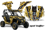 UTV Graphics Kit Decal Wrap For Can-Am BRP Maverick 1000 X/XT 2013-2016 HATTER BLACK YELLOW