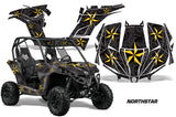 UTV Graphics Kit Decal Wrap For Can-Am BRP Maverick 1000 X/XT 2013-2016 NORTHSTAR YELLOW BLACK