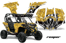 Load image into Gallery viewer, UTV Graphics Kit Decal Wrap For Can-Am BRP Maverick 1000 X/XT 2013-2016 REAPER YELLOW-atv motorcycle utv parts accessories gear helmets jackets gloves pantsAll Terrain Depot