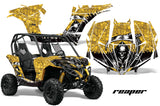 UTV Graphics Kit Decal Wrap For Can-Am BRP Maverick 1000 X/XT 2013-2016 REAPER YELLOW