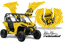 Load image into Gallery viewer, UTV Graphics Kit Decal Wrap For Can-Am BRP Maverick 1000 X/XT 2013-2016 RELOADED BLACK YELLOW-atv motorcycle utv parts accessories gear helmets jackets gloves pantsAll Terrain Depot
