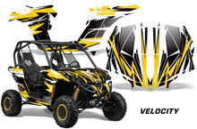 Load image into Gallery viewer, UTV Graphics Kit Decal Wrap For Can-Am BRP Maverick 1000 X/XT 2013-2016 VELOCITY YELLOW BLACK-atv motorcycle utv parts accessories gear helmets jackets gloves pantsAll Terrain Depot