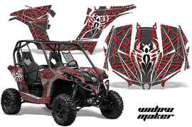 UTV Graphics Kit Decal Wrap For Can-Am BRP Maverick 1000 X/XT 2013-2016 WIDOW RED BLACK-atv motorcycle utv parts accessories gear helmets jackets gloves pantsAll Terrain Depot
