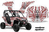 UTV Graphics Kit Decal Wrap For Can-Am BRP Maverick 1000 X/XT 2013-2016 WIDOW RED WHITE