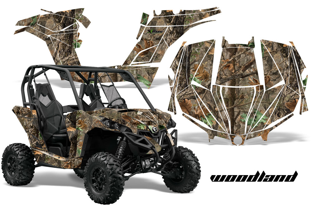UTV Graphics Kit Decal Wrap For Can-Am BRP Maverick 1000 X/XT 2013-2016 WOODLAND CAMO-atv motorcycle utv parts accessories gear helmets jackets gloves pantsAll Terrain Depot