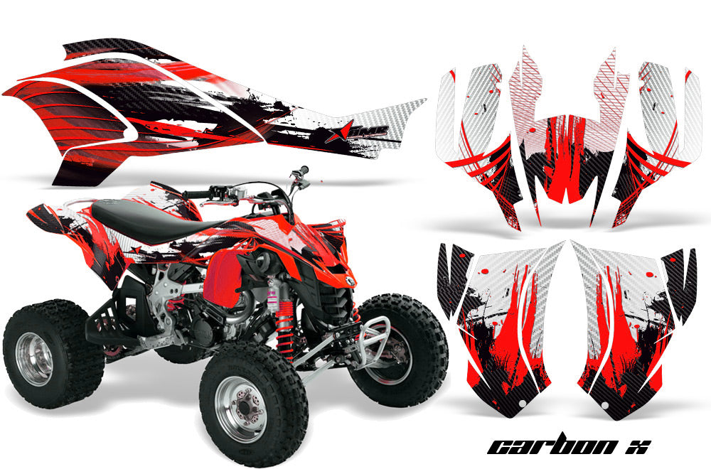 ATV Graphics Kit Quad Decal Wrap For Can-Am DS450 XMX XXC 2008-2016 CARBONX RED-atv motorcycle utv parts accessories gear helmets jackets gloves pantsAll Terrain Depot