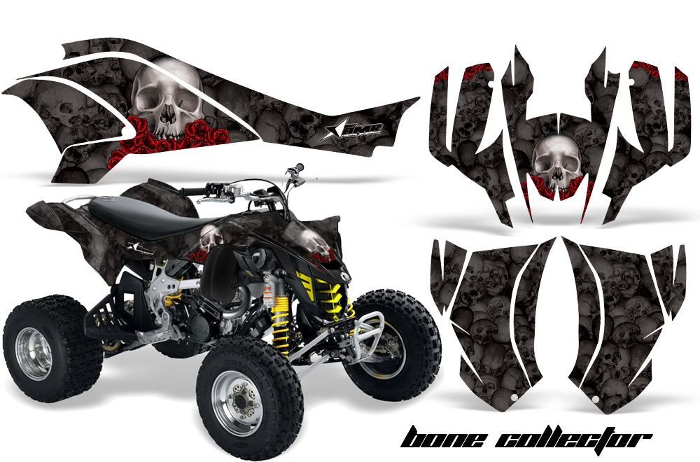 ATV Graphics Kit Quad Decal Wrap For Can-Am DS450 XMX XXC 2008-2016 BONES BLACK-atv motorcycle utv parts accessories gear helmets jackets gloves pantsAll Terrain Depot