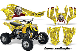 ATV Graphics Kit Quad Decal Wrap For Can-Am DS450 XMX XXC 2008-2016 BONES YELLOW-atv motorcycle utv parts accessories gear helmets jackets gloves pantsAll Terrain Depot