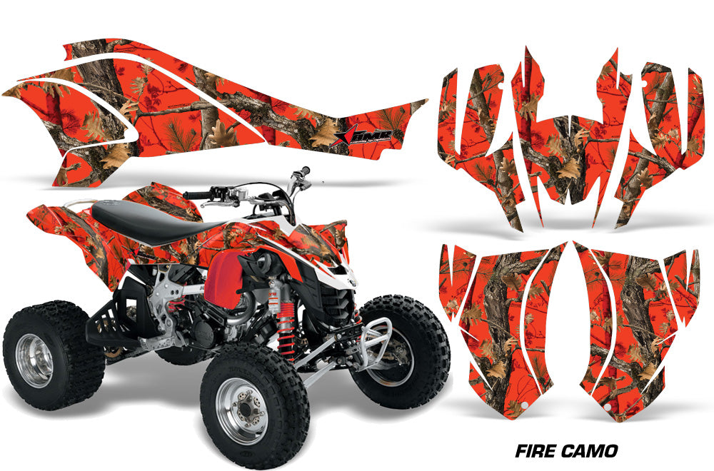 ATV Graphics Kit Quad Decal Wrap For Can-Am DS450 XMX XXC 2008-2016 FIRE CAMO-atv motorcycle utv parts accessories gear helmets jackets gloves pantsAll Terrain Depot