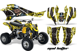 ATV Graphics Kit Quad Decal Wrap For Can-Am DS450 XMX XXC 2008-2016 HATTER YELLOW BLACK-atv motorcycle utv parts accessories gear helmets jackets gloves pantsAll Terrain Depot