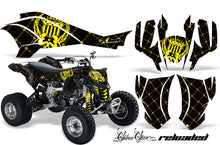 Load image into Gallery viewer, ATV Graphics Kit Quad Decal Wrap For Can-Am DS450 XMX XXC 2008-2016 RELOADED YELLOW BLACK-atv motorcycle utv parts accessories gear helmets jackets gloves pantsAll Terrain Depot