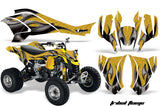 ATV Graphics Kit Quad Decal Wrap For Can-Am DS450 XMX XXC 2008-2016 TRIBAL BLACK YELLOW